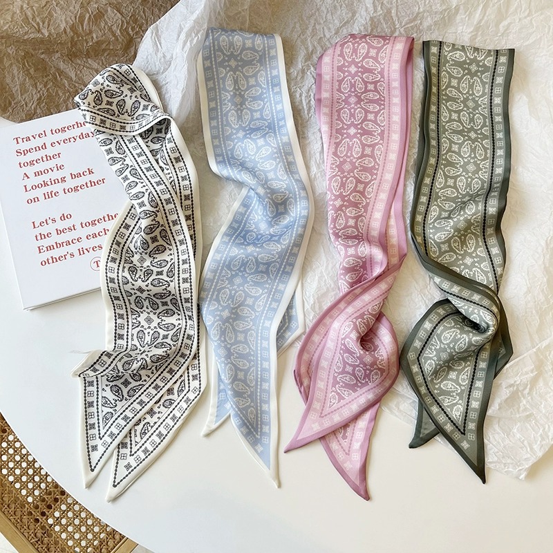 Women Fashion Necktie - Set Seri Syal Satin Sutra Wanita