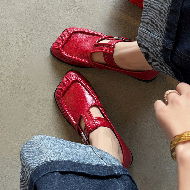 Women'S Fashion Shoes - Sepatu Wanita Kulit Asli Musim Semi/Musim