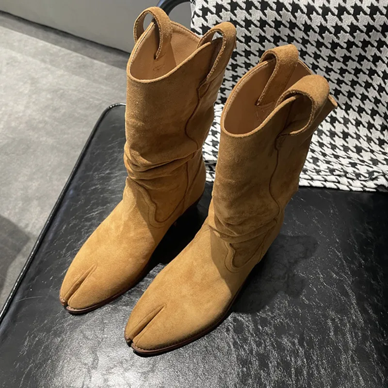 Women'S Fashion Korea - Sepatu Boots Vintage Korea Model Split