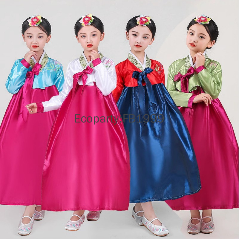 Women'S Fashion Korea - Gaun Hanbok anak perempuan 4 warna
