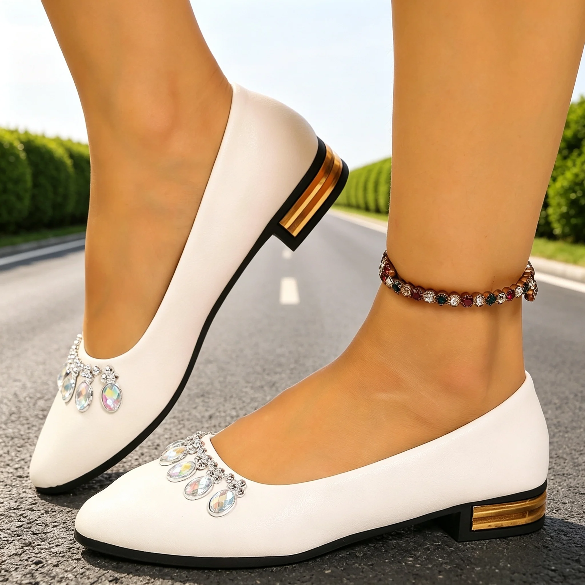 Women'S Fashion Shoes - Sepatu Balet Wanita Model Pointed Toe,