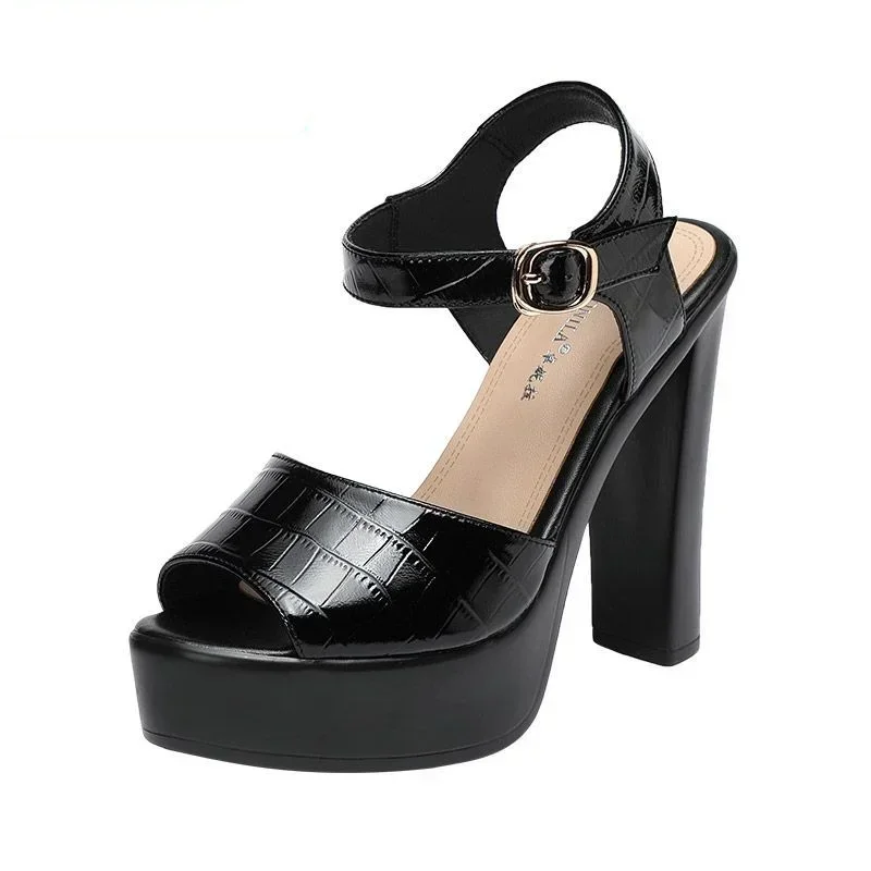 Women'S Fashion Korea - Sandal Kulit Asli Fashion 10Cm 13Cm