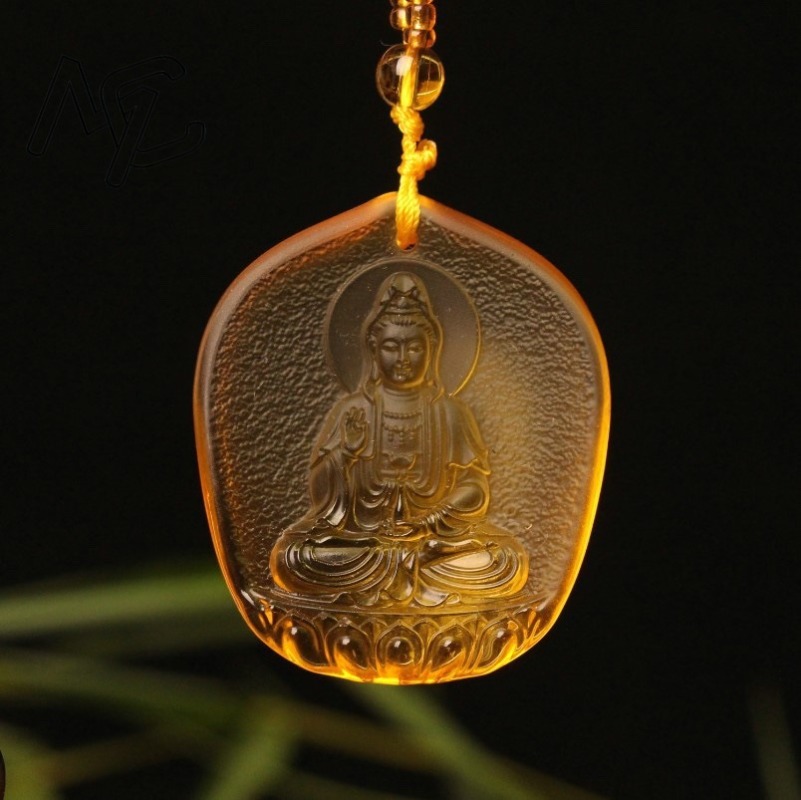 Women'S Fashion Jewellery - Cina Kuning Kristal Tetesan Air Guanyin