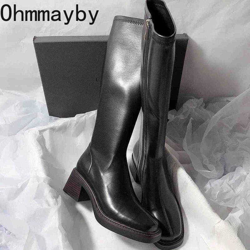 Sepatu bot hak tebal wanita, s - Women'S Fashion Knee High Boots ulasan dan harga