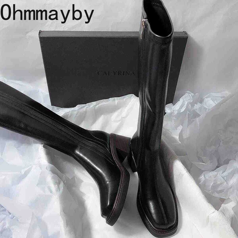 Sepatu bot hak tebal wanita, s - Women'S Fashion Knee High Boots ulasan dan harga