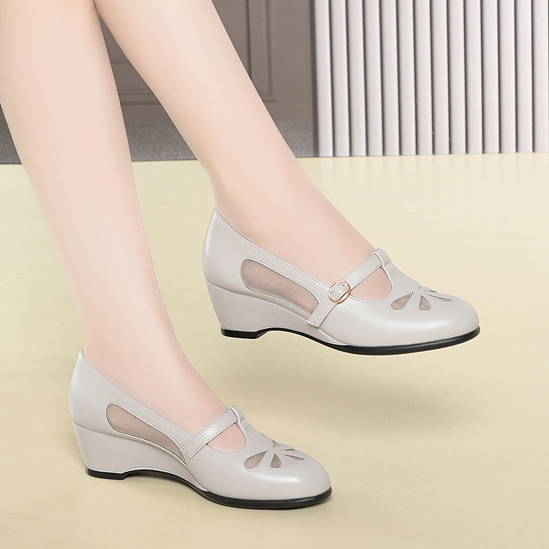 Sepatu Hak Wedge Berjaring Mus - Women'S Fashion Shoes ulasan dan harga