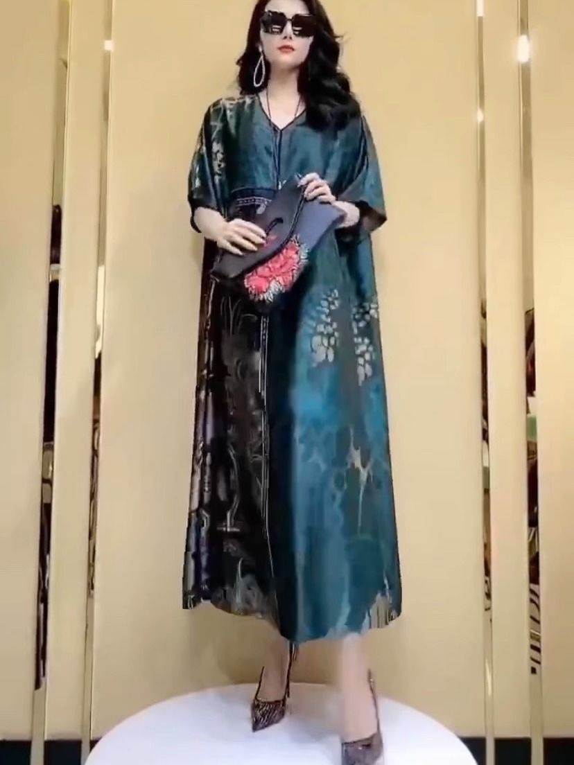 Gaun Sutra Mulberry Musim Pana - Women Fashion Dress Names ulasan dan harga