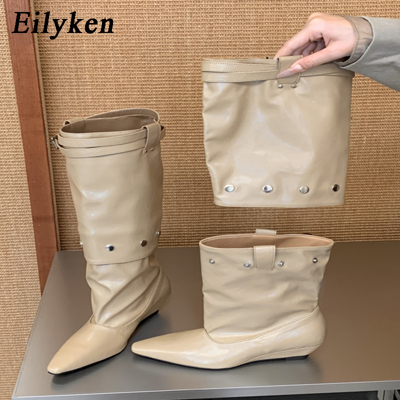 Eilyken Sepatu Bot Wanita Mode - Women'S Fashion Knee High Boots ulasan dan harga