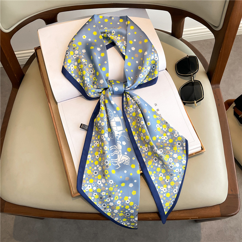 Selendang Sutra Panjang Motif  - Women Fashion Necktie ulasan dan harga