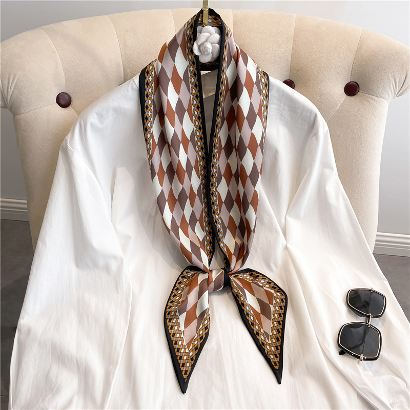 Selendang Sutra Panjang Motif  - Women Fashion Necktie ulasan dan harga