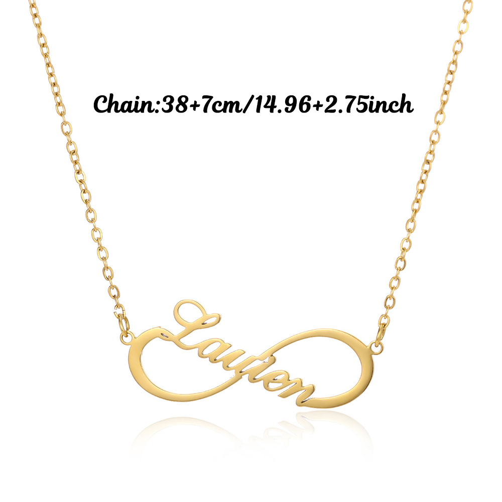 Kalung Infinity Nama Kustom Wa - Women Fashion Names ulasan dan harga