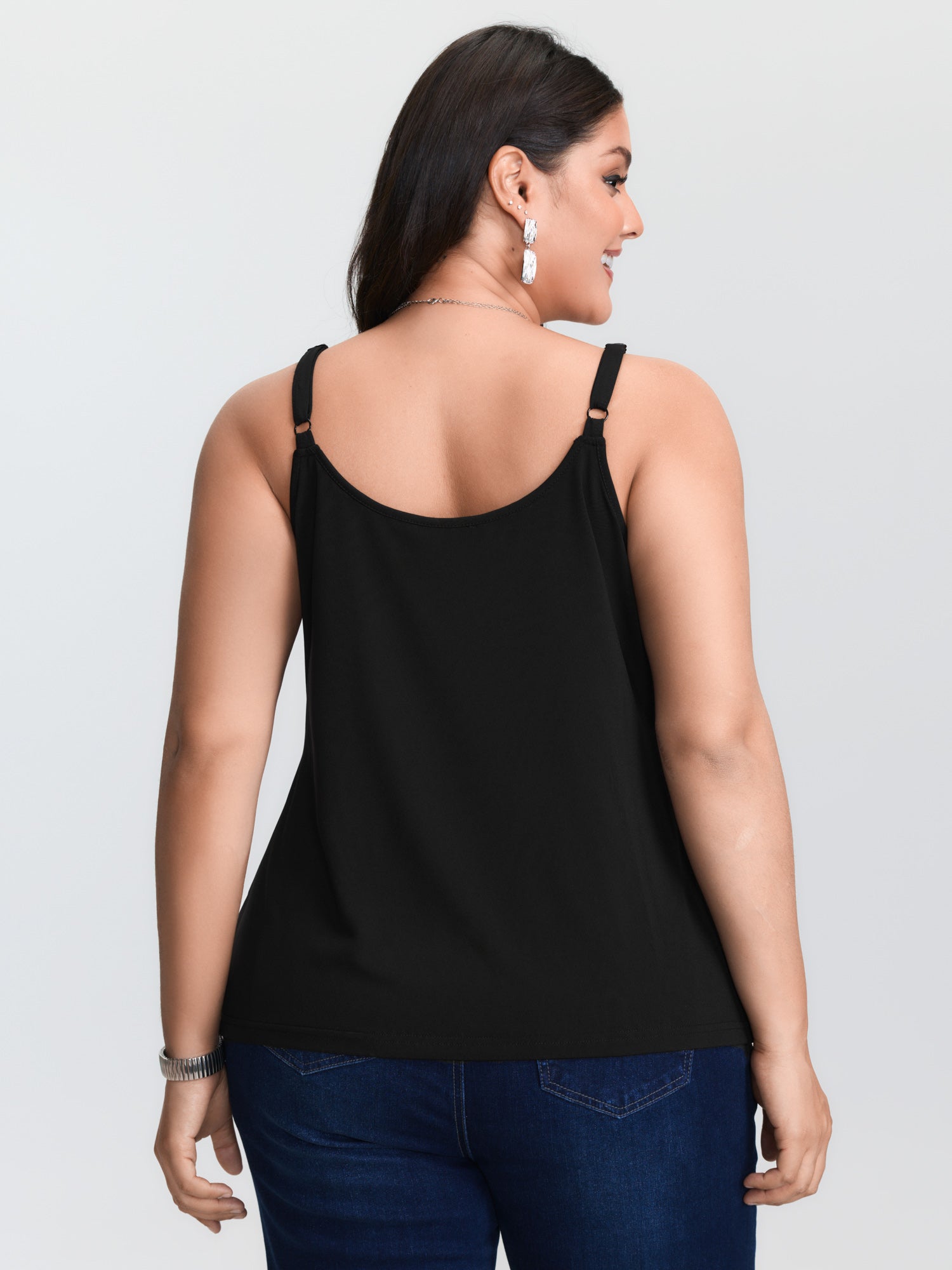 Atasan tanpa lengan rajut berw - Lace Trim Cami ulasan dan harga