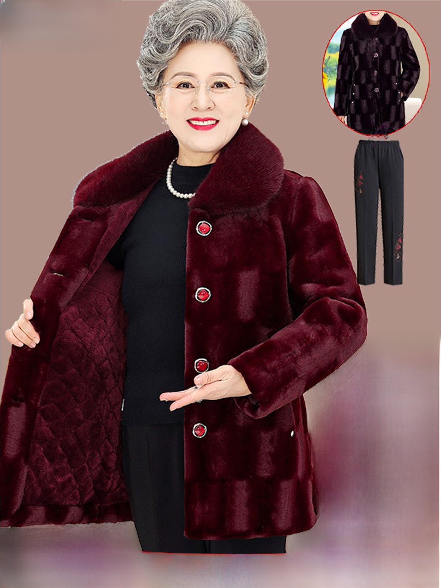Mantel Beludru Mink Tebal Panj - Women Fashion Over The Years ulasan dan harga